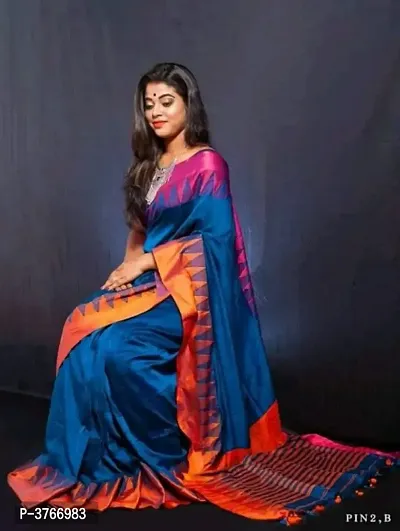Attractive Cotton Woven Design Saree with Blouse piece-thumb0