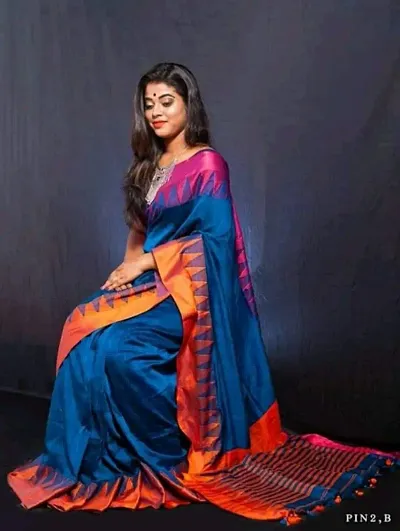 Attractive Woven Design Saree with Blouse piece