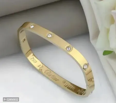 Elegant Golden Alloy  Bangles/ Bracelets For Women-thumb0