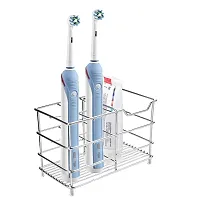 Amazer Electric Toothbrush Holder, Stainless Steel Rustproof Metal Bathroom Toothpaste Holder Stand with Multi-Functional 5 Slots for Electric Toothbrush-thumb1