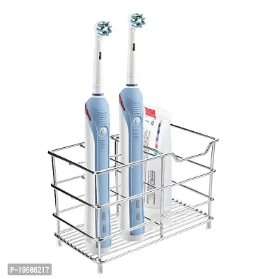 Amazer Electric Toothbrush Holder, Stainless Steel Rustproof Metal Bathroom Toothpaste Holder Stand with Multi-Functional 5 Slots for Electric Toothbrush-thumb2