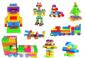 Toys Icon 100Pcs DIY Plastic Building Blocks for Kids Puzzle Games, Toys for Children Educational  Learning Toy for Girls  Boys - (100+ Blocks with 12 Wheels) Multicolor (100 Pieces)-thumb3