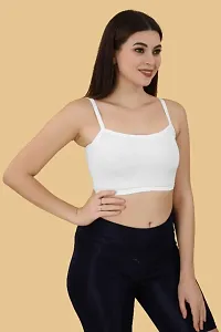 Girls Beginners Sports Bra/Crop top/Inner Slip/ -Black -White--skin pack of 03-thumb2