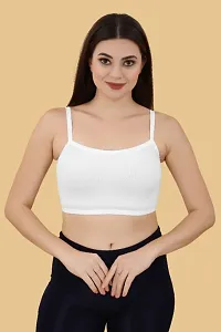 Girls Beginners Sports Bra/Crop top/Inner Slip/ -Black -White--skin pack of 04-thumb4