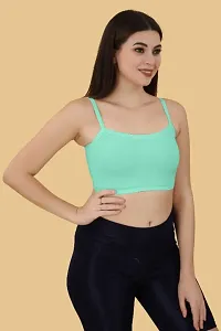 Girls Beginners Sports Bra/Crop top/Inner Slip/ -Black -White--skin pack of 04-thumb2