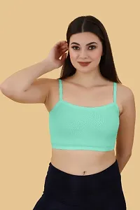 Girls Beginners Sports Bra/Crop top/Inner Slip/ -Black -White--skin pack of 04-thumb4