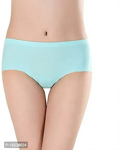 Pack of 3-Womens Cotton Ice Silk Seamless Panties Hipster Briefs