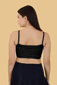 Girls Beginners Sports Bra/Crop top/Inner Slip/ -Black -Skin--pack of 02-thumb3