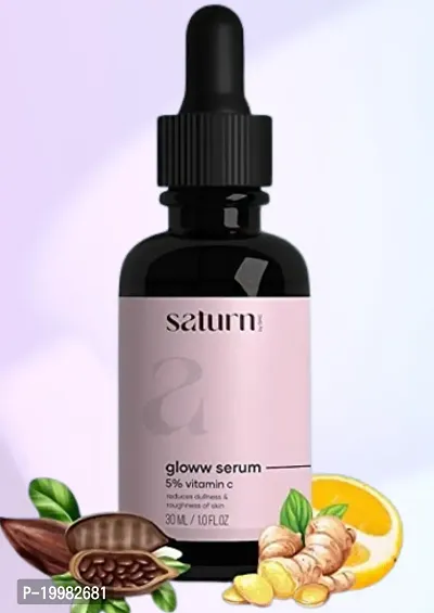 Saturn 5% Vitamin C Face Serum with Niacinamide | Serum for Face Glowing and Brightening | with Pure Ethyl Ascorbic Acid for Hyperpigmentation  Dull Skin | Vitamin C Serum for Face | Fragrance-Free |