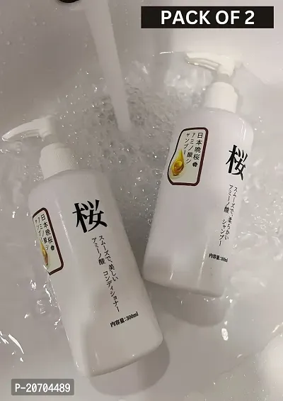 Sakura Amino Acid Shampoo | Sakura Japanese Amino Acid Shampoo Sakura Shampoo Japanese, Japan Evening Sakura Tree Shampoo, Thick and Smooth Hair pack of 2-thumb0