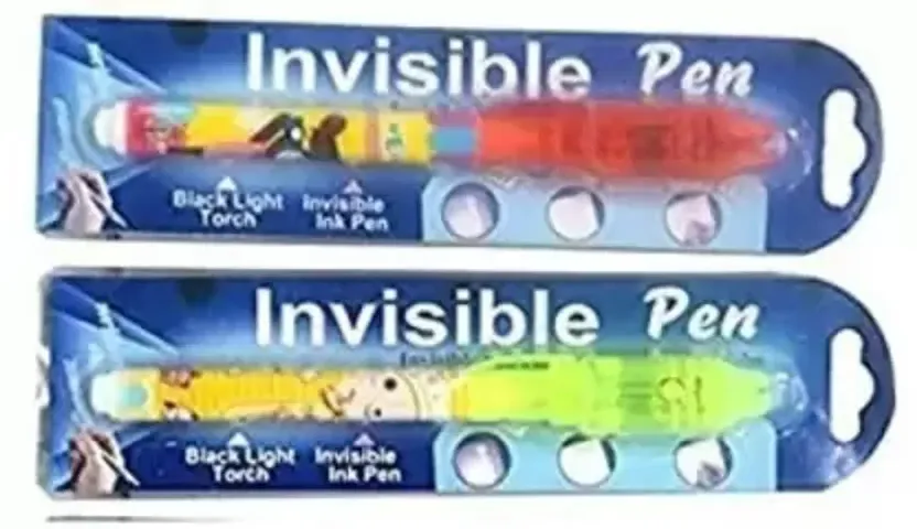 UV Invisible Ink Magic Pen For Kids Birthday Party Digital Pen (Pack of 2, Invisble Multicolor Pen)