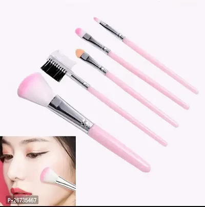Makeup kit and 5 Pieces Brush and 2 Pieces Blender Puff Combo - Multicolor-thumb4