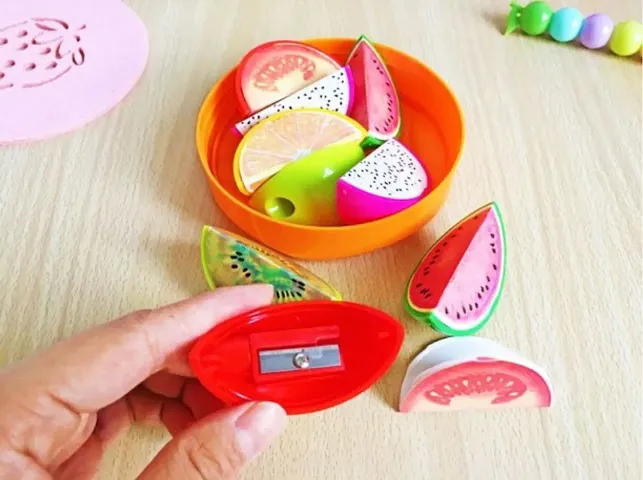 CREATIVE FRUIT DESIGNER MINI PLASTIC SHARPENER 2 PC