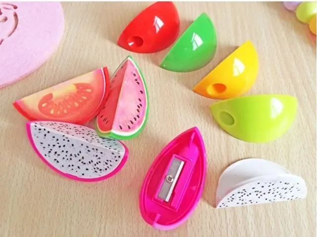 CREATIVE FRUIT DESIGNER MINI PLASTIC SHARPENER 3 PC