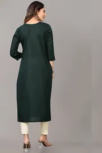 Stylish Straight Green Cotton Blend Kurta-thumb4