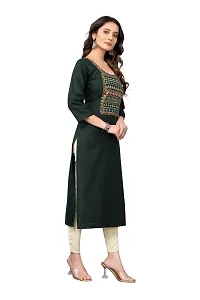 VORTIGA Women Embroidery Cotton Blend Straight Kurti-thumb3