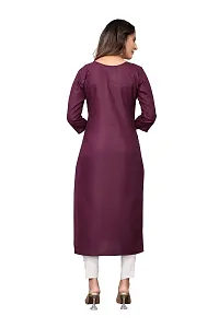 VORTIGA Women Embroidered Cotton Blend Straight Kurti-thumb4