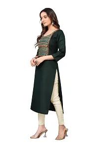 VORTIGA Women Embroidery Cotton Blend Straight Kurti-thumb2