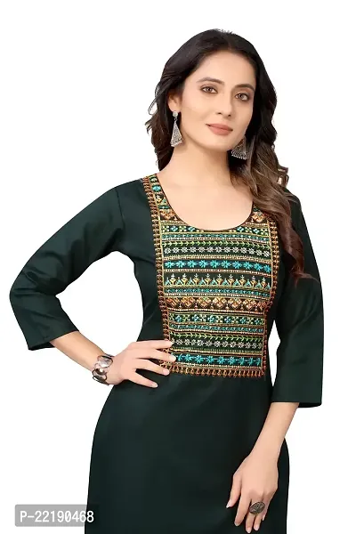 VORTIGA Women Embroidery Cotton Blend Straight Kurti-thumb2