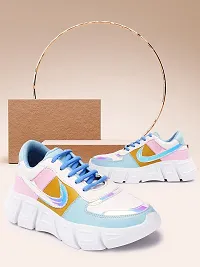 Strasse Paris Amazing Design Women's Sky Blue Color Stylish and Fashionable Sneakers| Stylish Latest  Trendy Sneakers for Casual Wear, Office Wear?-thumb3