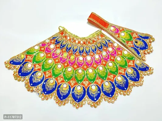 MATA Rani Chunri and Lehenga Designer Dress/Navratri Special Dress/Multicolour/Set of 2 / Size:8inch RK_953-thumb4