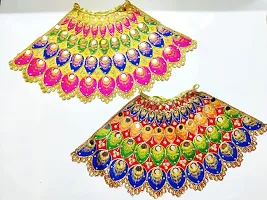 MATA Rani Chunri and Lehenga Designer Dress/Navratri Special Dress/Multicolour/Set of 2 / Size:8inch RK_953-thumb4