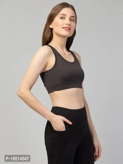 Womens Solid Sports Bra-thumb3