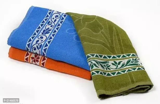 Designer Multicoloured Polyester Solid Towel Pack Of 3-thumb0