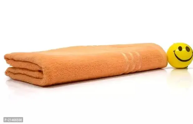 Designer Orange Cotton Solid Towel Pack Of 1