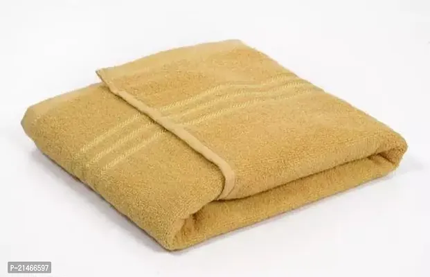 Designer Beige Cotton Solid Towel Pack Of 1