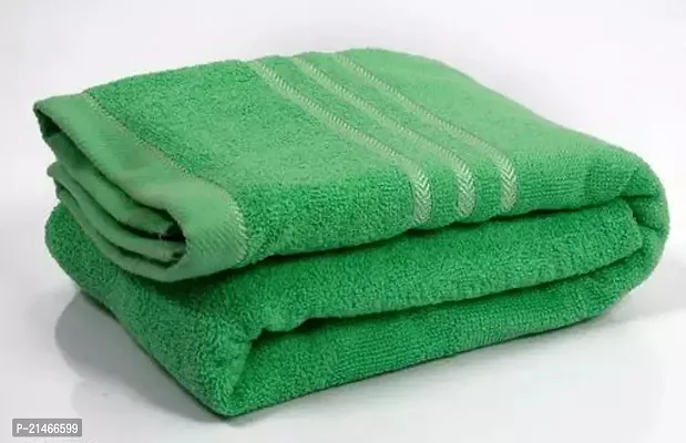 Designer Green Cotton Solid Towel Pack Of 1