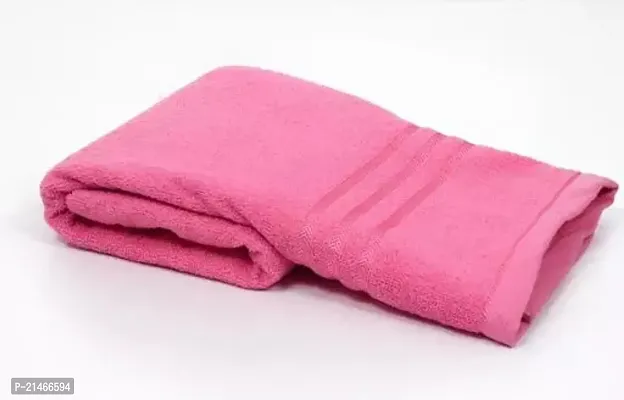 Designer Pink Cotton Solid Towel Pack Of 1