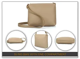 Classy Solid Handbags for Women with Sling Bag, Clutch and Hand Wallet and Cosmetic Pouch-thumb2