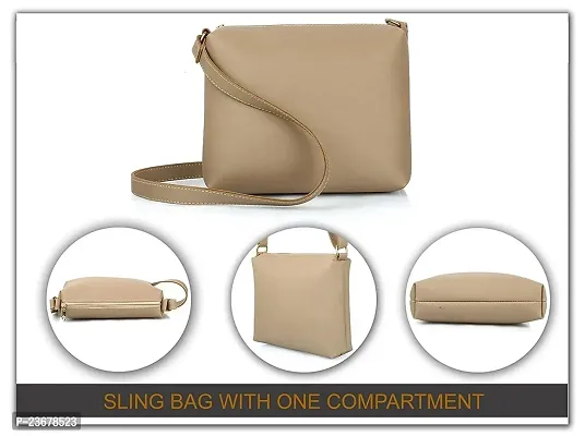 Classy Solid Handbags for Women with Sling Bag, Clutch and Hand Wallet and Cosmetic Pouch-thumb3