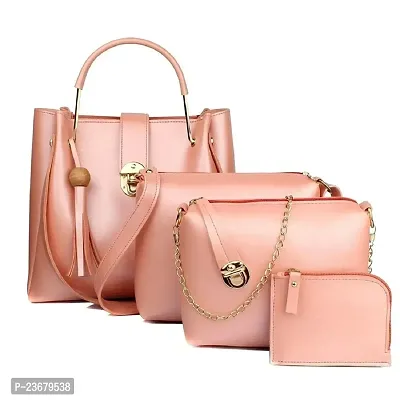 Classy Solid Handbags for Women with Wallet and Sling Bag and Clutch