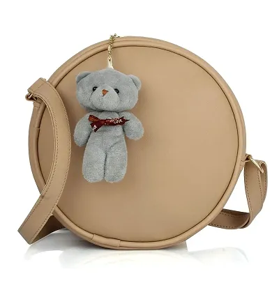 Fashionable Round PU Sling Bags For Women