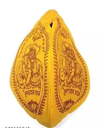 Pure cotton gaumukhi jaap jholi vrindavan chanting bag mantra jaap yellow orange pack of 1 gjm-01-thumb1