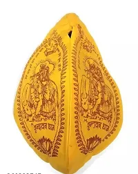 Pure cotton gaumukhi jaap jholi vrindavan chanting bag mantra jaap yellow orange pack of 1 Pcs gjm-02a-thumb1