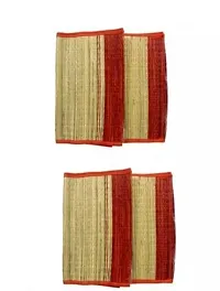 Original natural Kusa / khusha grass pooja aasan mat rug for Prayers combo set of 4 Pcs ka-02-thumb2