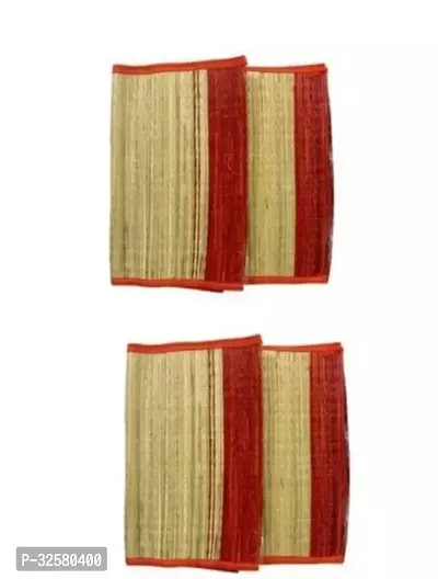 Original natural Kusa / khusha grass pooja aasan mat rug for Prayers combo set of 4 Pcs ka-02-thumb3