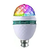 b22d 360 Degree Crystal Rotating Magic Disco LED Rotating Bulb Light Lamp, Multicolour-thumb1
