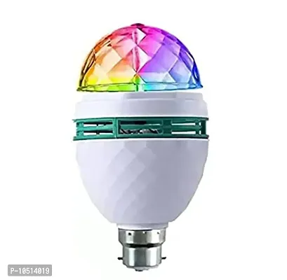 b22d 360 Degree Crystal Rotating Magic Disco LED Rotating Bulb Light Lamp, Multicolour-thumb2