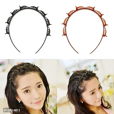 Parimahi Hair Styling Plastic Headband Hair Twister Hairstyle Braid Tool for Women (Pack of 1) Black-thumb3