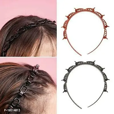 Parimahi Hair Styling Plastic Headband Hair Twister Hairstyle Braid Tool for Women (Pack of 1) Black-thumb4