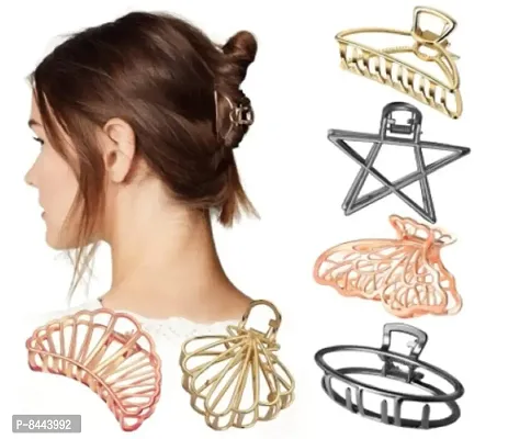 Beautiful Metal Hair Clips for Women Stylish Latest  Pack of 6-thumb0