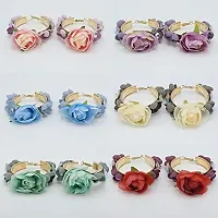 Fancy Floral Earing, For Girls,Women, Lilac/Lavender Color,Set of 1-thumb2