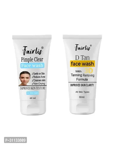 Pimple Clear  D Tan Face Wash Acne-Fighting  Brightening Dual Action Cleanser