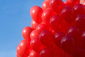 Wonder Balloons Best Latex Red Balloon for Decoration - Set of 20-thumb3