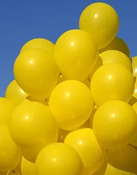 Wonder Balloons Long lasting, Shining, Best Latex Yellow Balloon for Decoration - Set of 10-thumb1