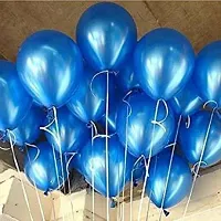 Wonder Party Decoration Metallic Balloons Blue Theme Birthday Party AIR or HELIUM - Set of 15-thumb1